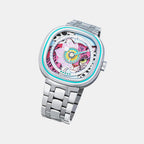 C Series Unisex Quartz Multicolour Dial Analog Stainless Steel Watch C1/01