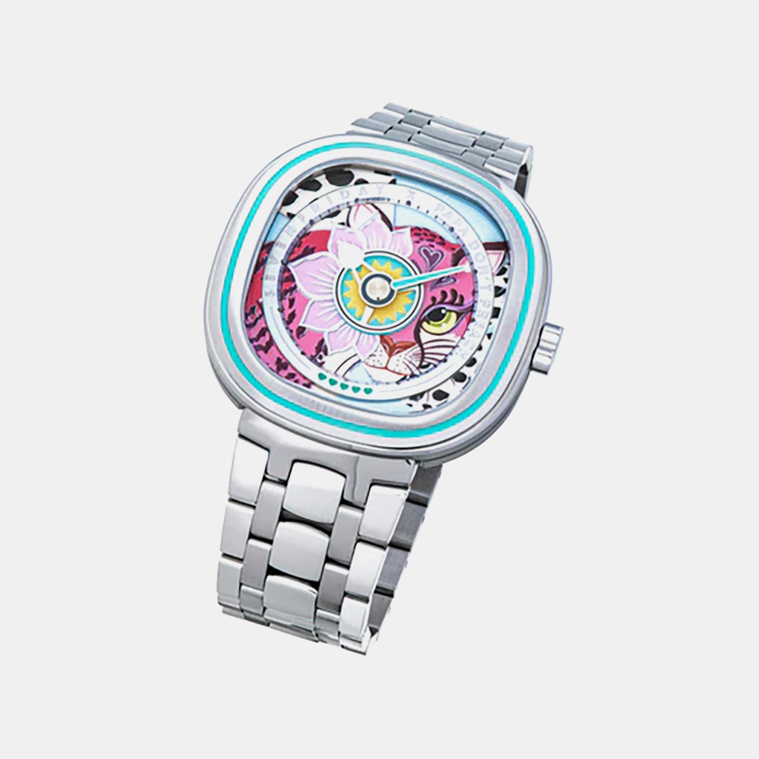 C Series Unisex Quartz Multicolour Dial Analog Stainless Steel Watch C1/01