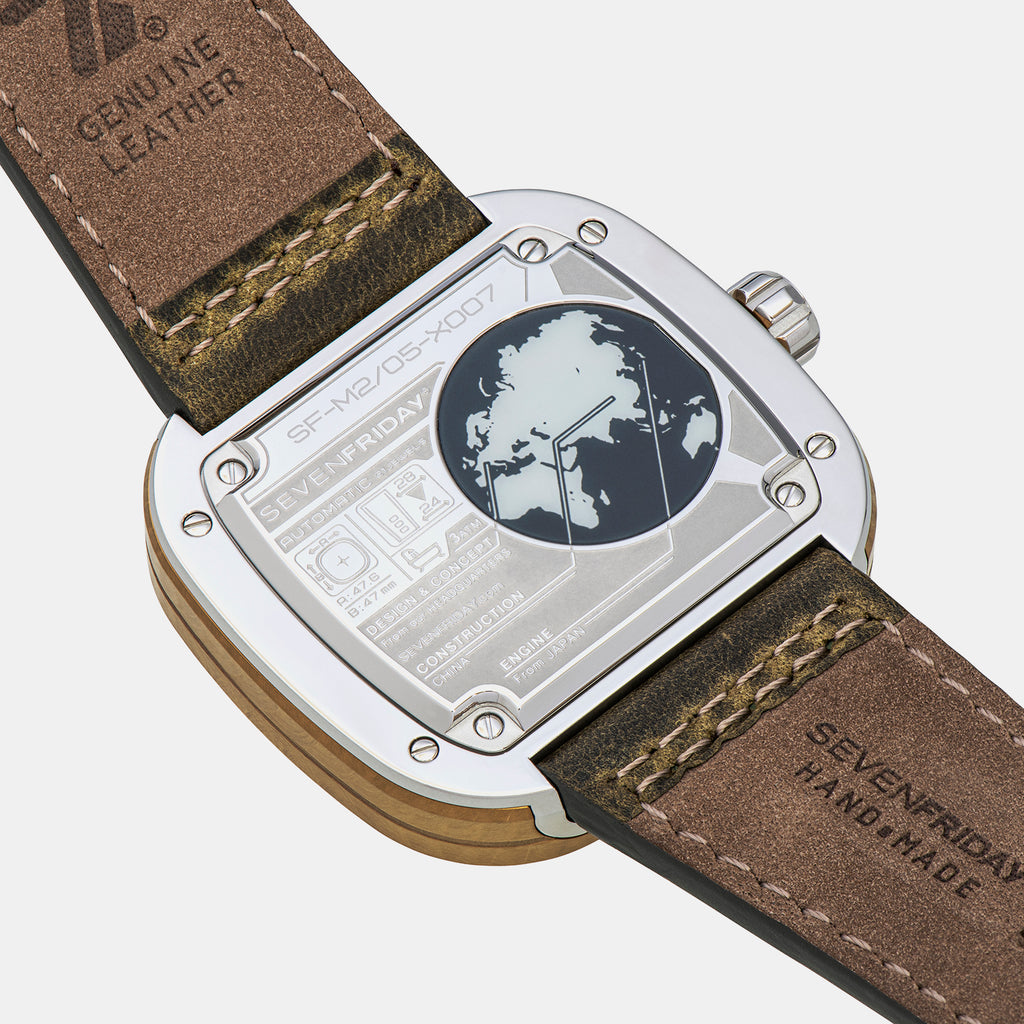 M Series Unisex Automatic Grey Dial Analog Leather Watch M2/05