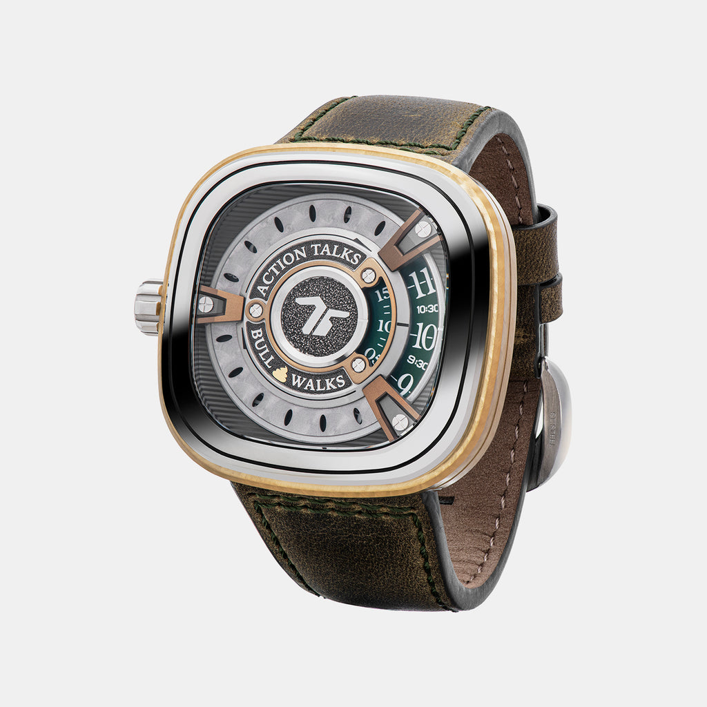 M Series Unisex Automatic Grey Dial Analog Leather Watch M2/05