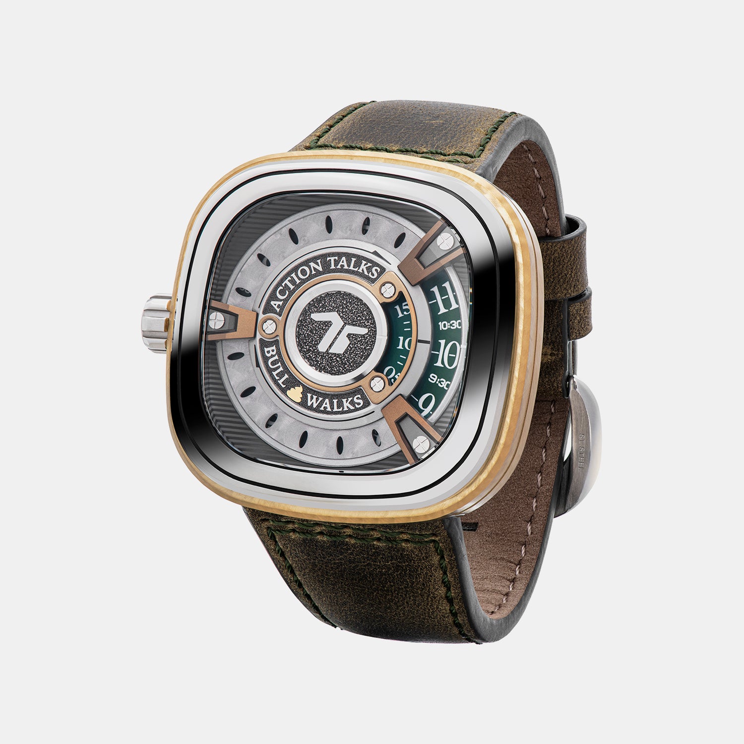 M Series Unisex Automatic Grey Dial Analog Leather Watch M2/05