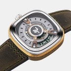 M Series Unisex Automatic Grey Dial Analog Leather Watch M2/05