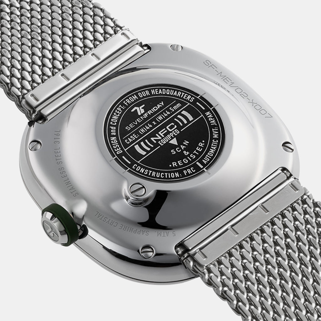 M Series Unisex Automatic Green Dial Analog Stainless Steel Watch ME1/02M