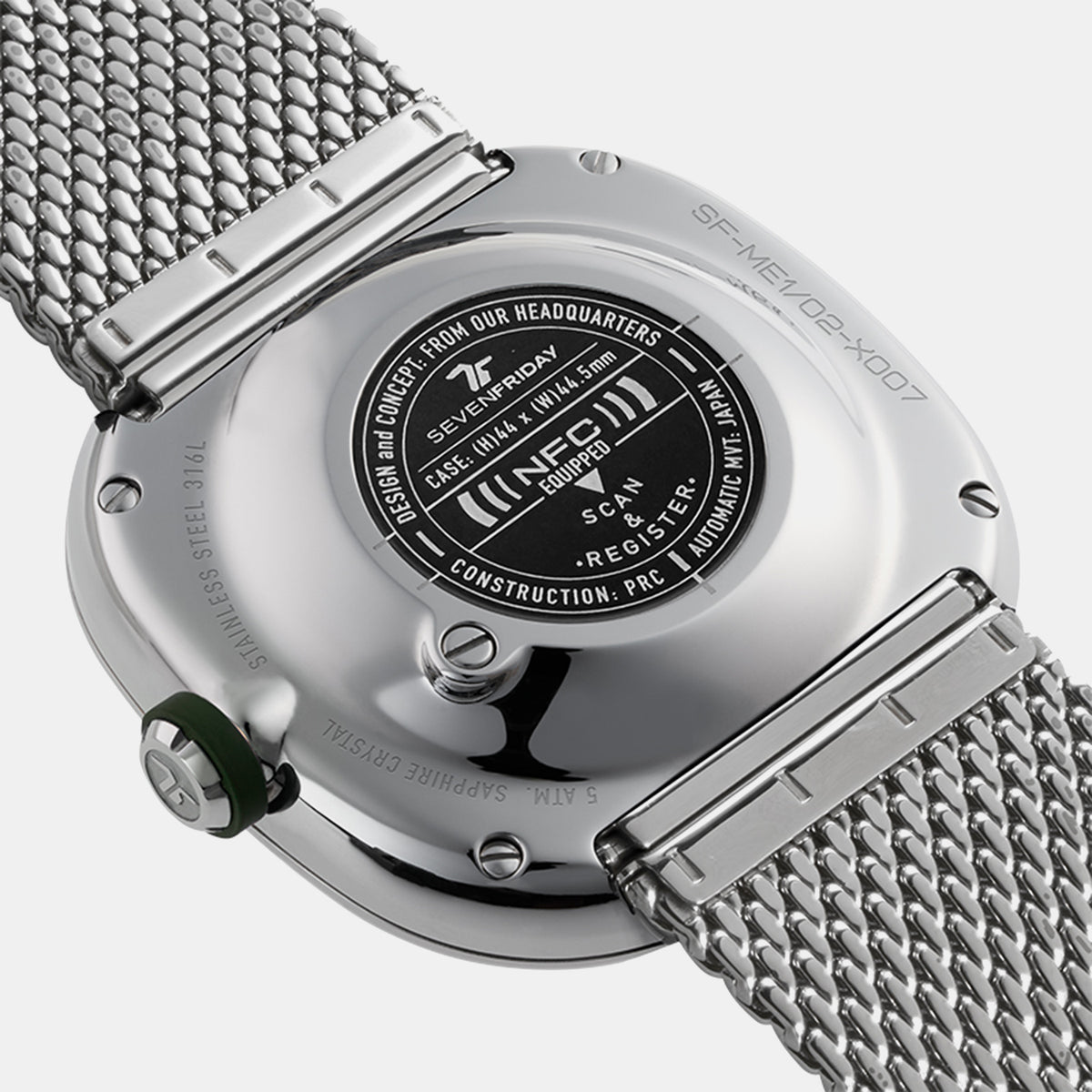 M Series Unisex Automatic Green Dial Analog Stainless Steel Watch ME1-02M