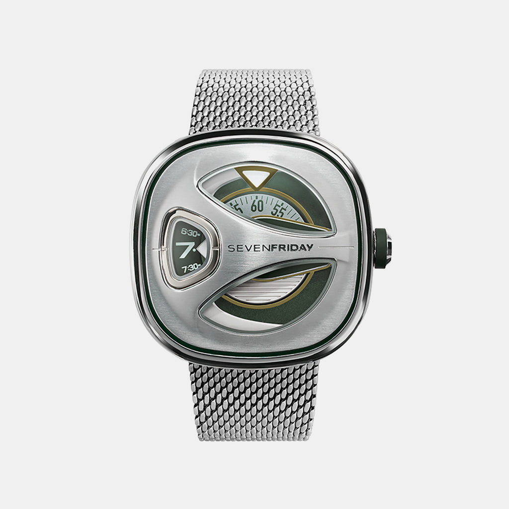 M Series Unisex Automatic Green Dial Analog Stainless Steel Watch ME1/02M