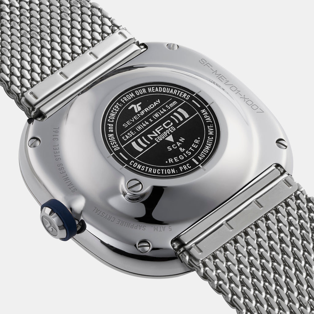 M Series Unisex Automatic Blue Dial Analog Stainless Steel Watch ME1/01M