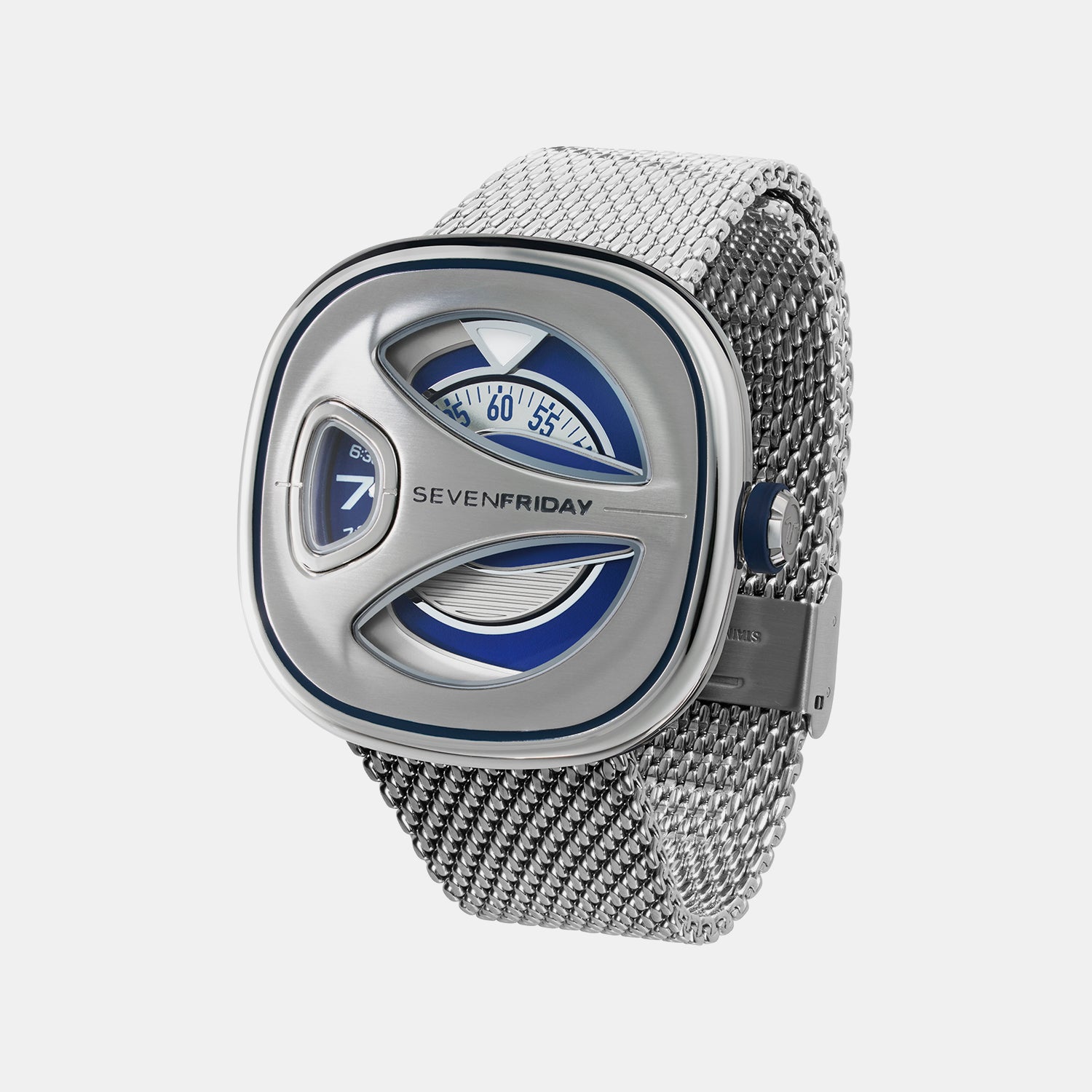 M Series Unisex Automatic Blue Dial Analog Stainless Steel Watch ME1/01M