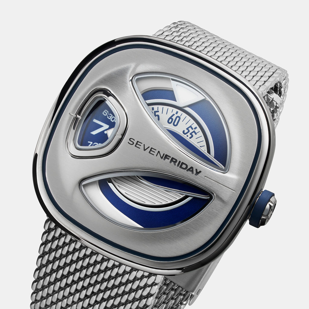 M Series Unisex Automatic Blue Dial Analog Stainless Steel Watch ME1/01M