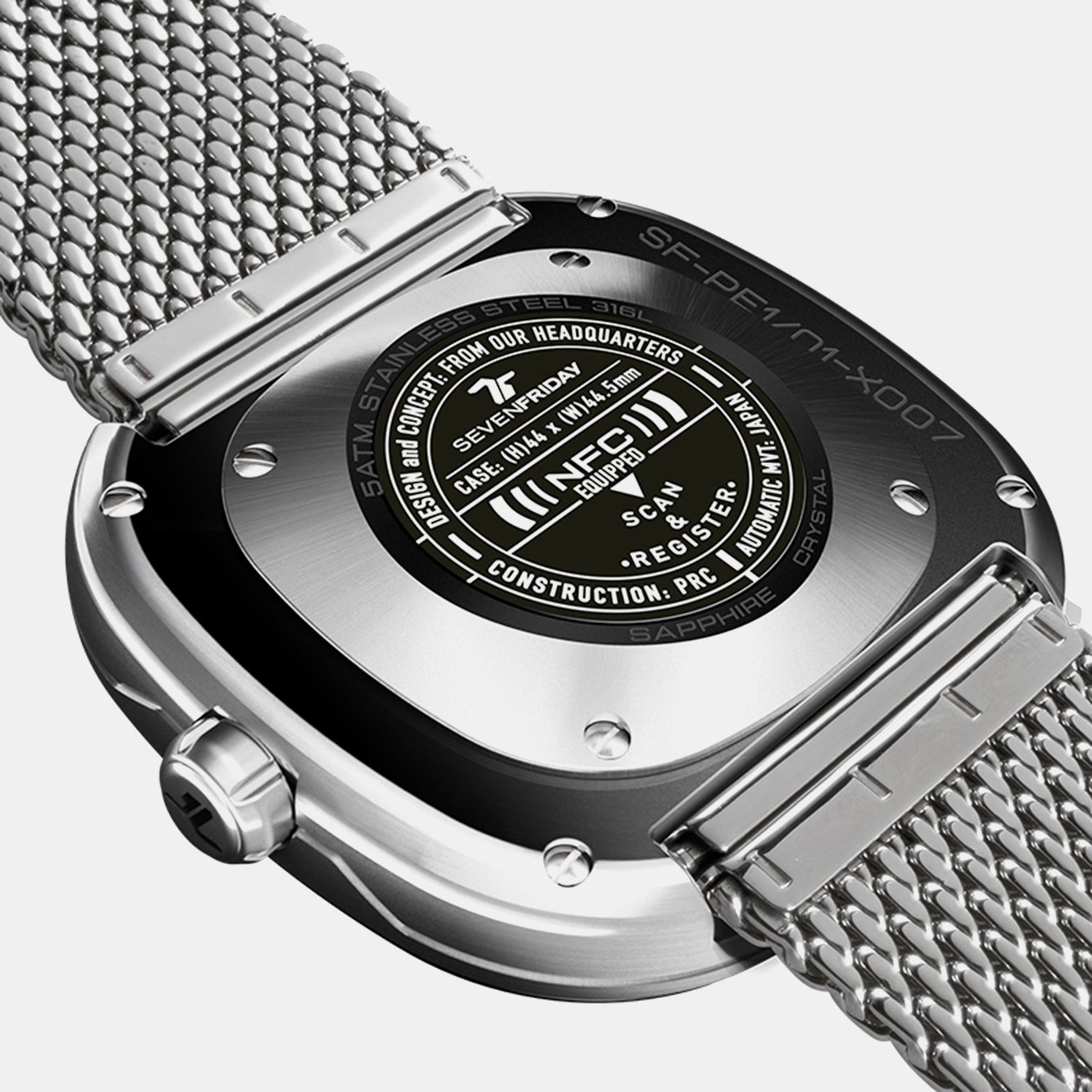 Pe Series Unisex Automatic Black Dial Analog Leather Watch PE1/01M