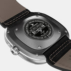 Pg Series Unisex Automatic Grey Dial Analog Leather Watch PG1/01