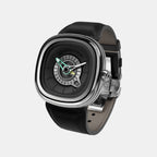 Pg Series Unisex Automatic Grey Dial Analog Leather Watch PG1/01