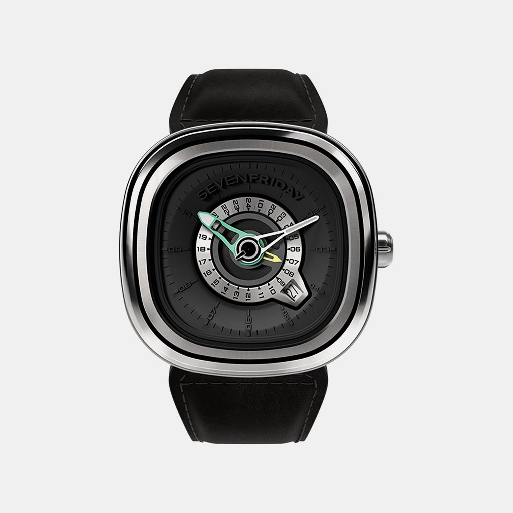 Pg Series Unisex Automatic Grey Dial Analog Leather Watch PG1/01