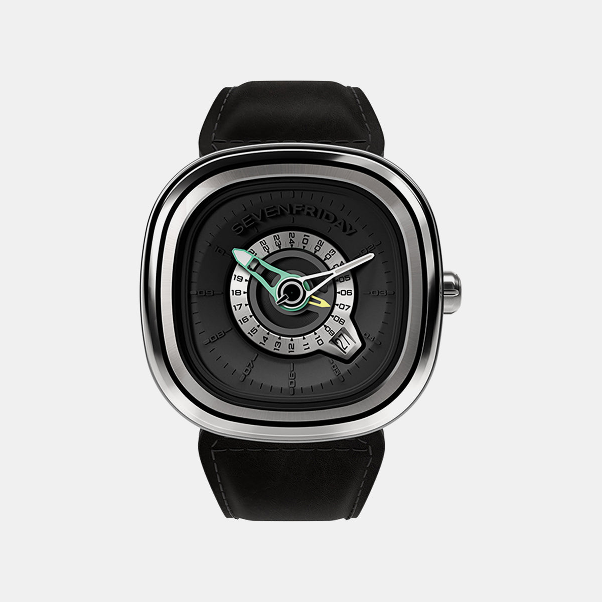 Pg Series Unisex Automatic Grey Dial Analog Leather Watch PG1-01