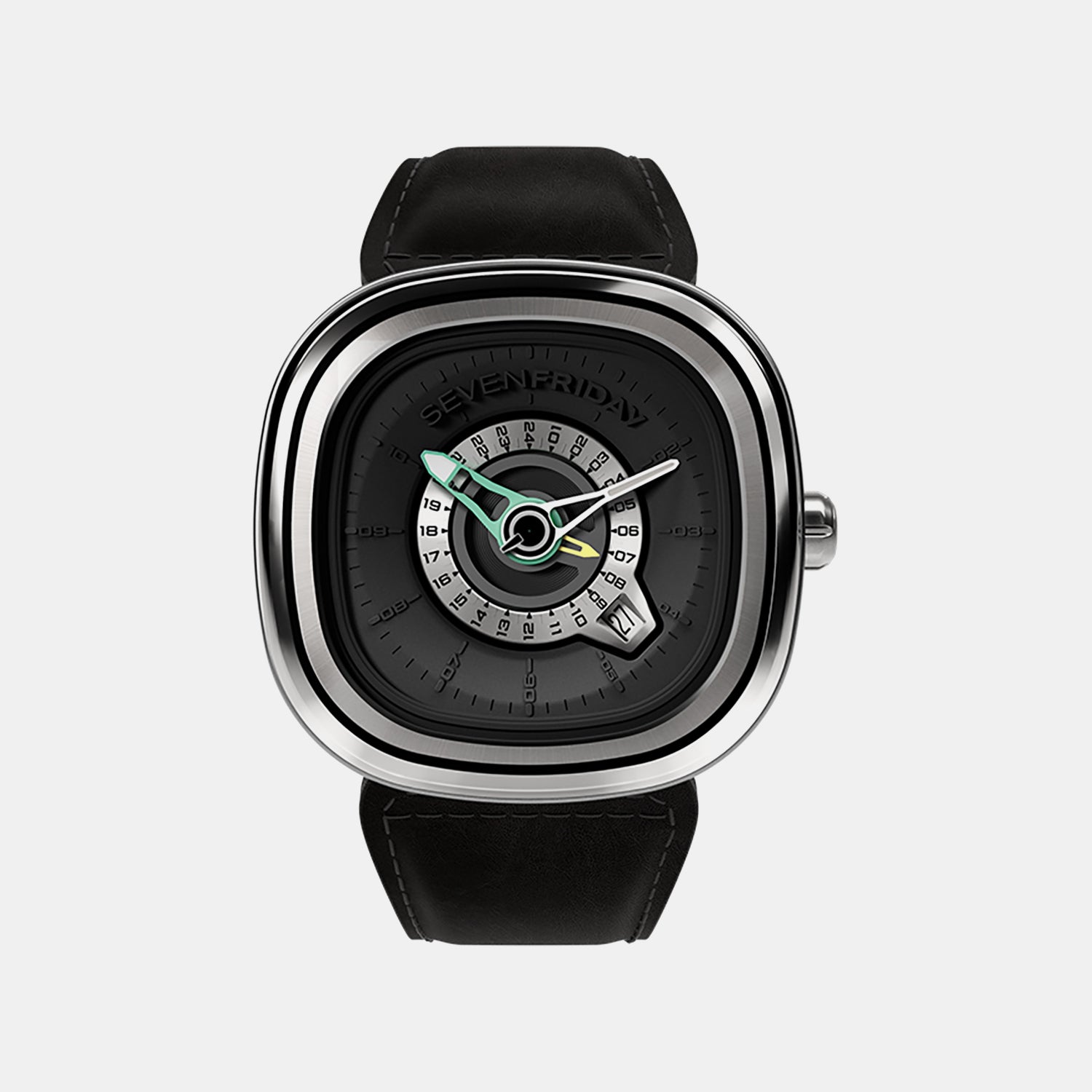 Pg Series Unisex Automatic Grey Dial Analog Leather Watch PG1/01