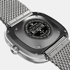 Pg Series Unisex Automatic Black Dial Analog Stainless Steel Watch PG1/01M