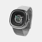 Pg Series Unisex Automatic Black Dial Analog Stainless Steel Watch PG1/01M