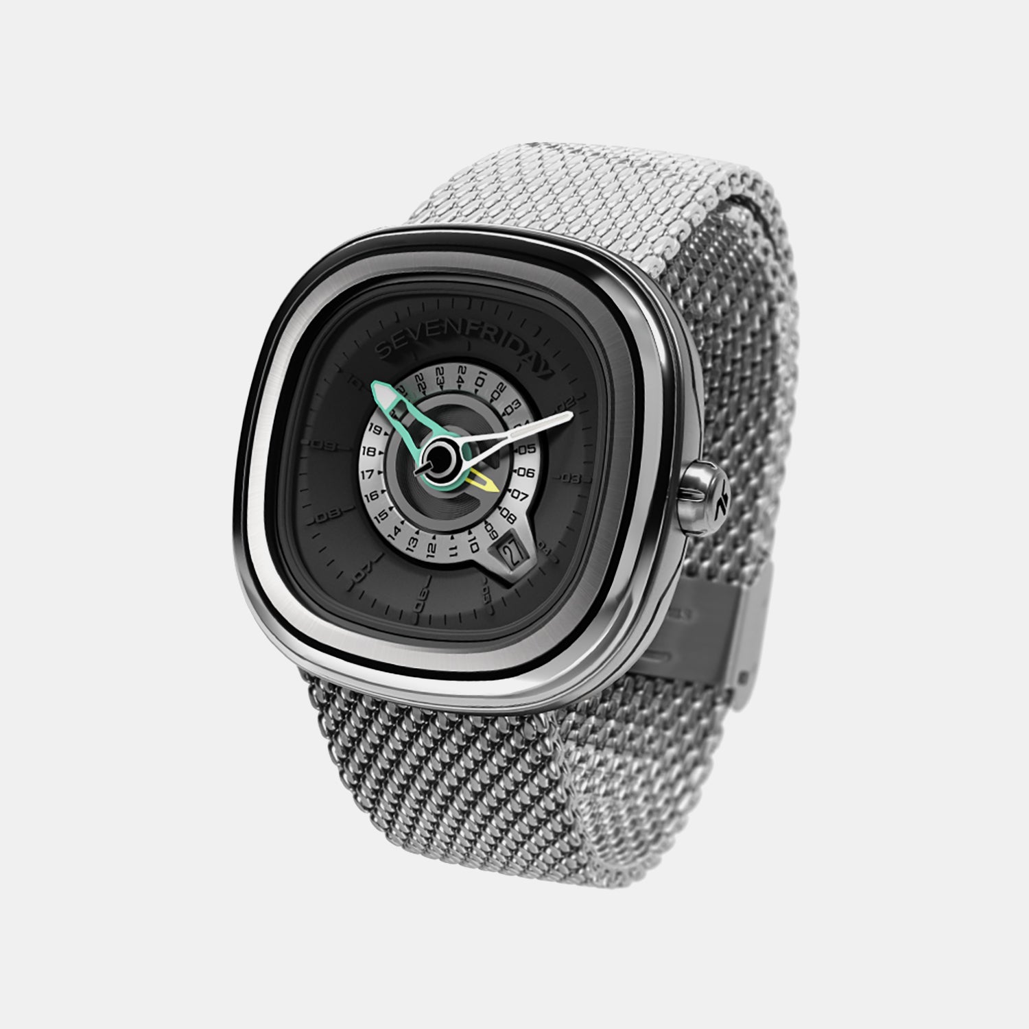 Pg Series Unisex Automatic Black Dial Analog Stainless Steel Watch PG1/01M