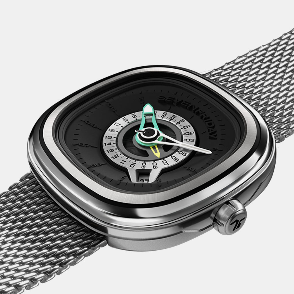 Pg Series Unisex Automatic Black Dial Analog Stainless Steel Watch PG1/01M