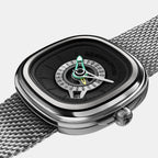 Pg Series Unisex Automatic Black Dial Analog Stainless Steel Watch PG1/01M