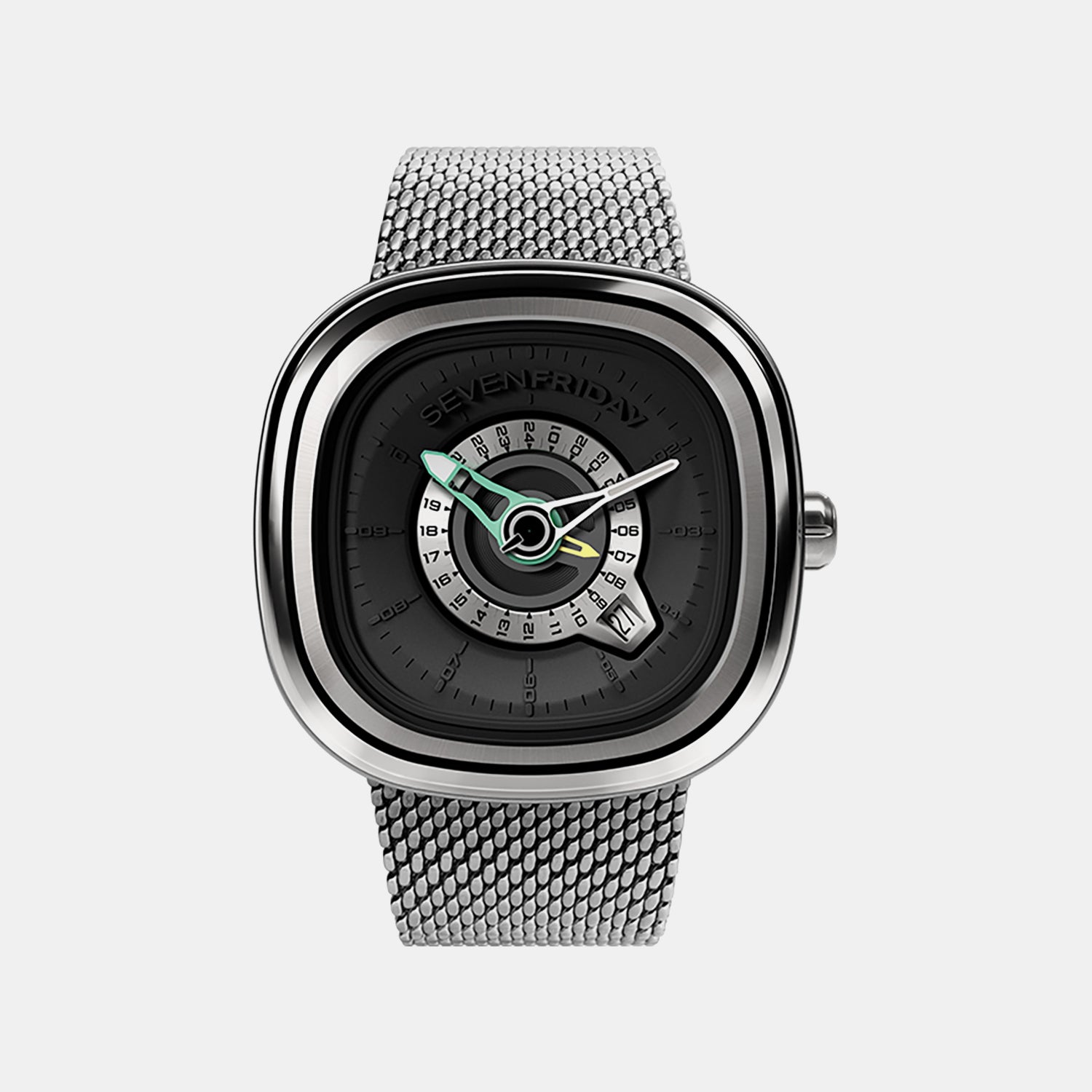 Pg Series Unisex Automatic Black Dial Analog Stainless Steel Watch PG1/01M