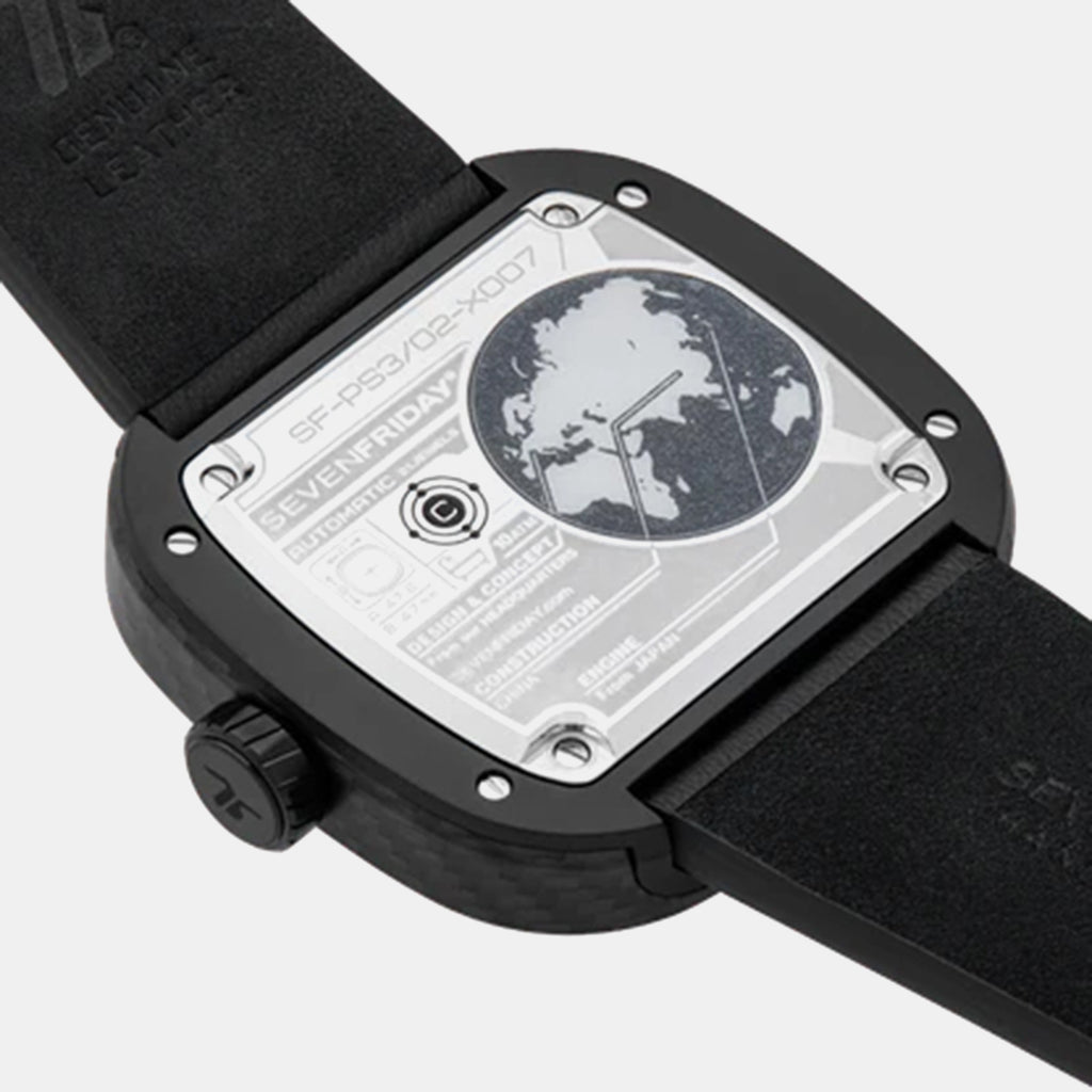 P Series Unisex Automatic Black Dial Analog Leather Watch PS3/02