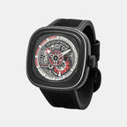 P Series Unisex Automatic Black Dial Analog Leather Watch PS3/02