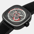 P Series Unisex Automatic Black Dial Analog Leather Watch PS3/02