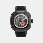 P Series Unisex Automatic Black Dial Analog Leather Watch PS3/02