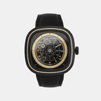 T Series Unisex Automatic Black Dial Analog Leather Watch T2/06