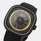 T Series Unisex Automatic Black Dial Analog Leather Watch T2/06