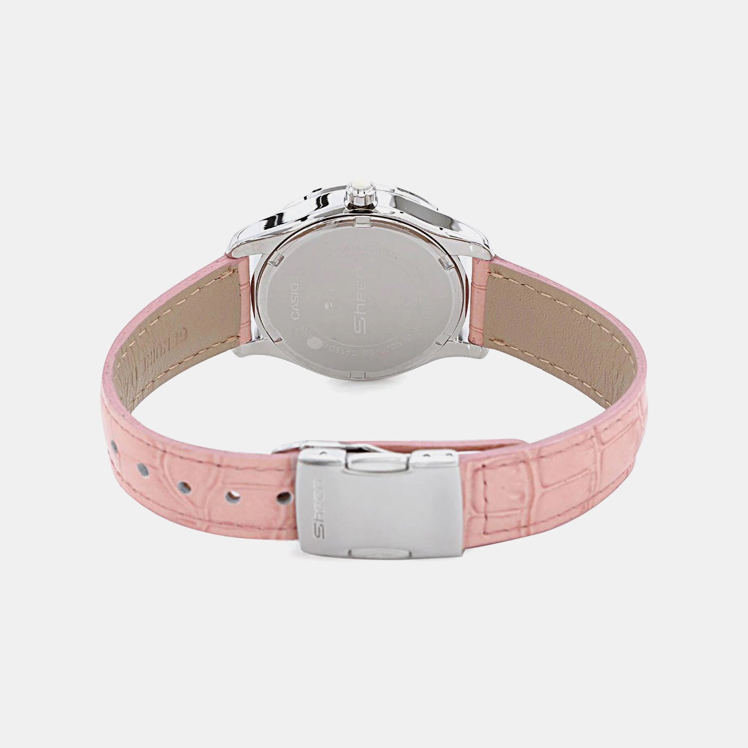 Sheen Women Quartz White Dial Multi-Function Leather Watch SH166