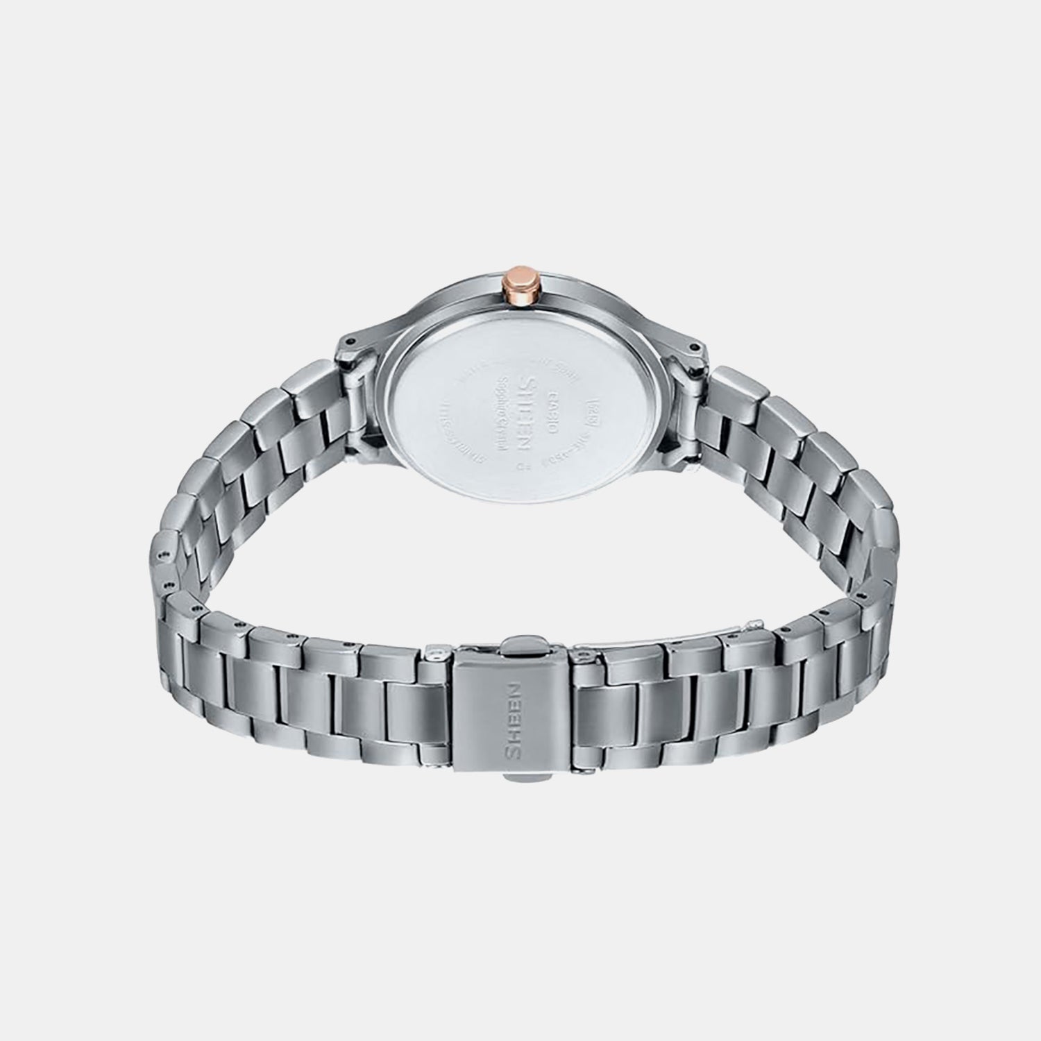 Sheen Women Quartz White Dial Analog Stainless Steel Watch SH205