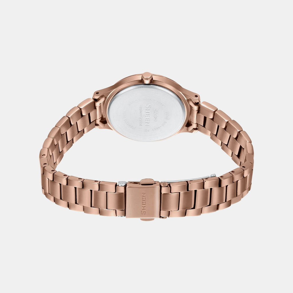 Sheen Women Quartz Pink Dial Analog Stainless Steel Watch SH206