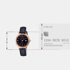 Sheen Women Quartz Black Dial Analog Leather Watch SH207
