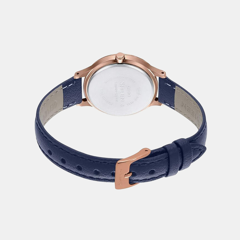 Sheen Women Quartz White Dial Analog Leather Watch SH208
