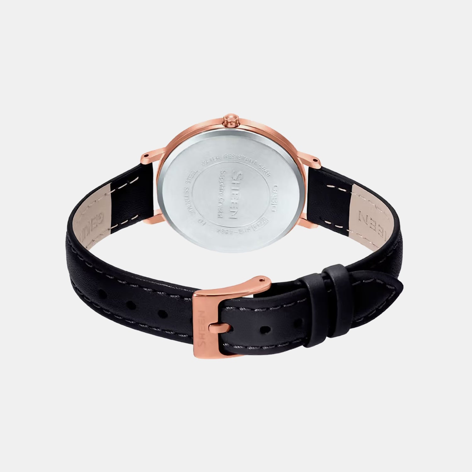 Sheen Women Quartz Grey Dial Analog Leather Watch SH221