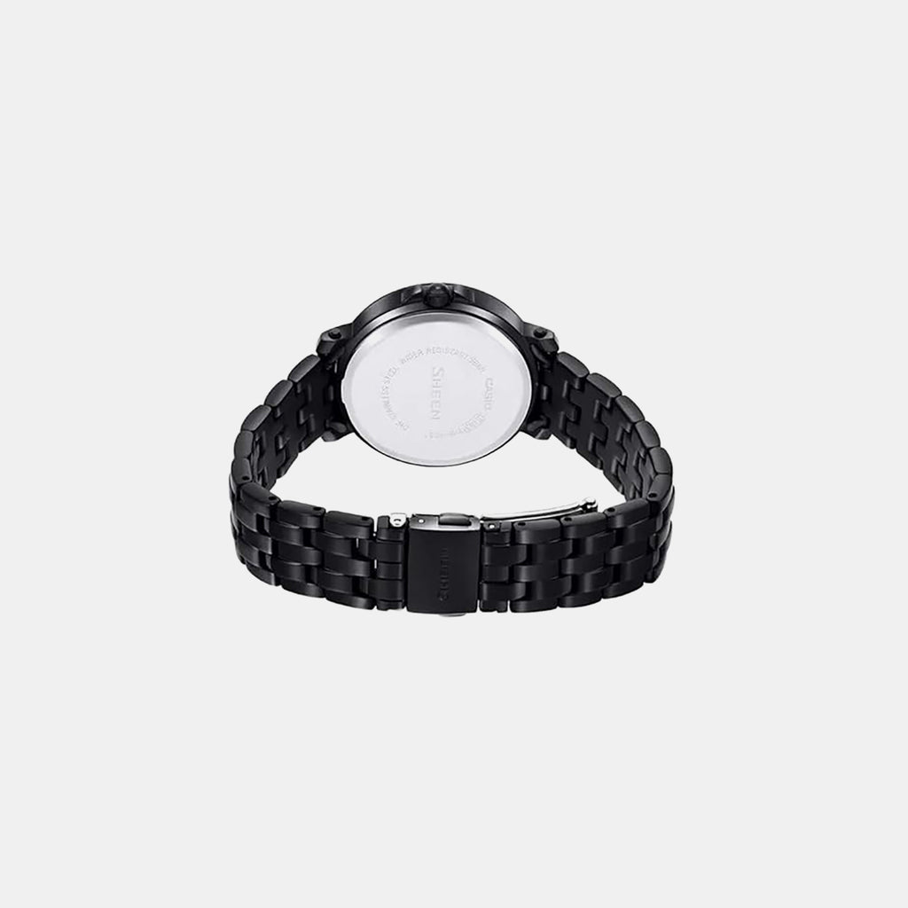 Sheen Women Quartz Black Dial Chronograph Stainless Steel Watch SH239