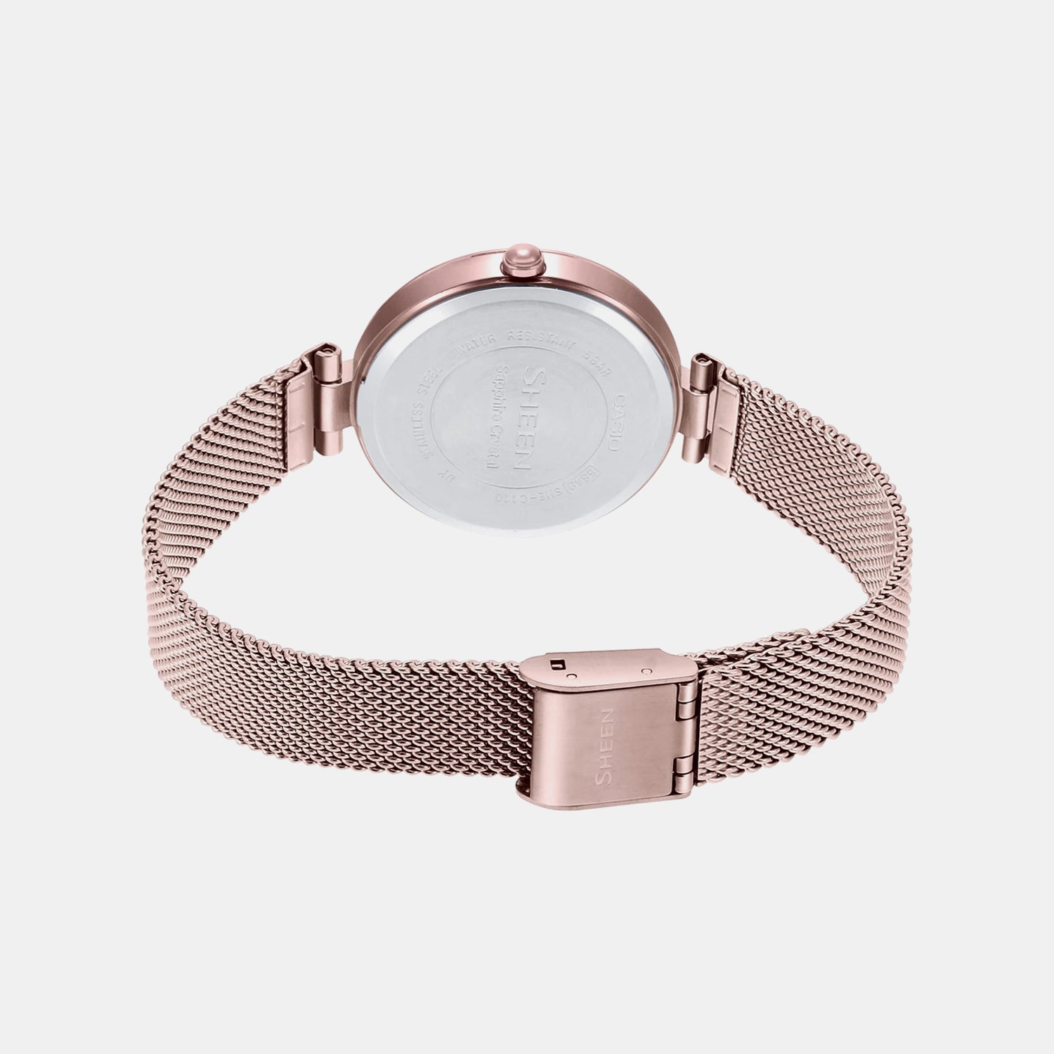 Sheen Women Quartz Pink Dial Analog Stainless Steel Watch SH241