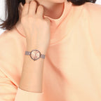 Sheen Women Quartz Pink Dial Analog Stainless Steel Watch SH241