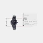 Sheen Women Quartz Black Dial Analog Stainless Steel Watch SH243