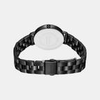 Sheen Women Quartz Black Dial Analog Stainless Steel Watch SH246