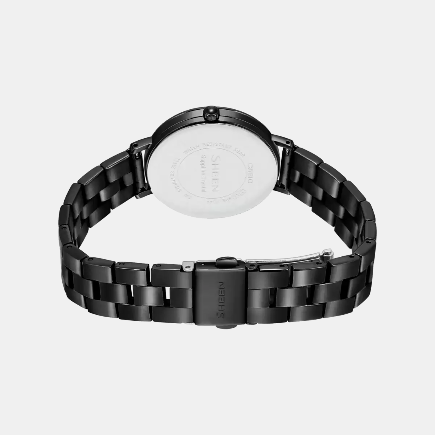 Sheen Women Quartz Black Dial Analog Stainless Steel Watch SH246