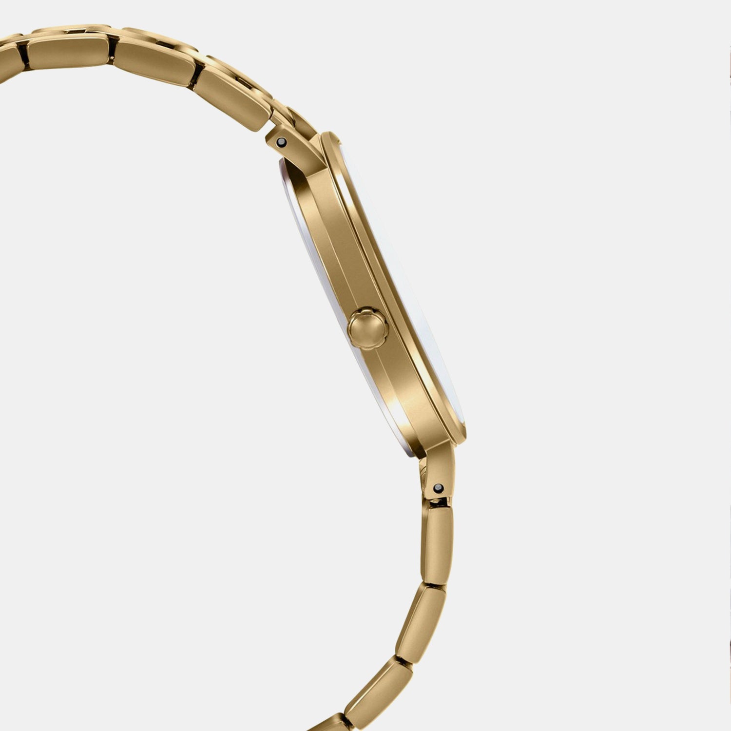 Sheen Women Quartz Gold Dial Analog Stainless Steel Watch SH248