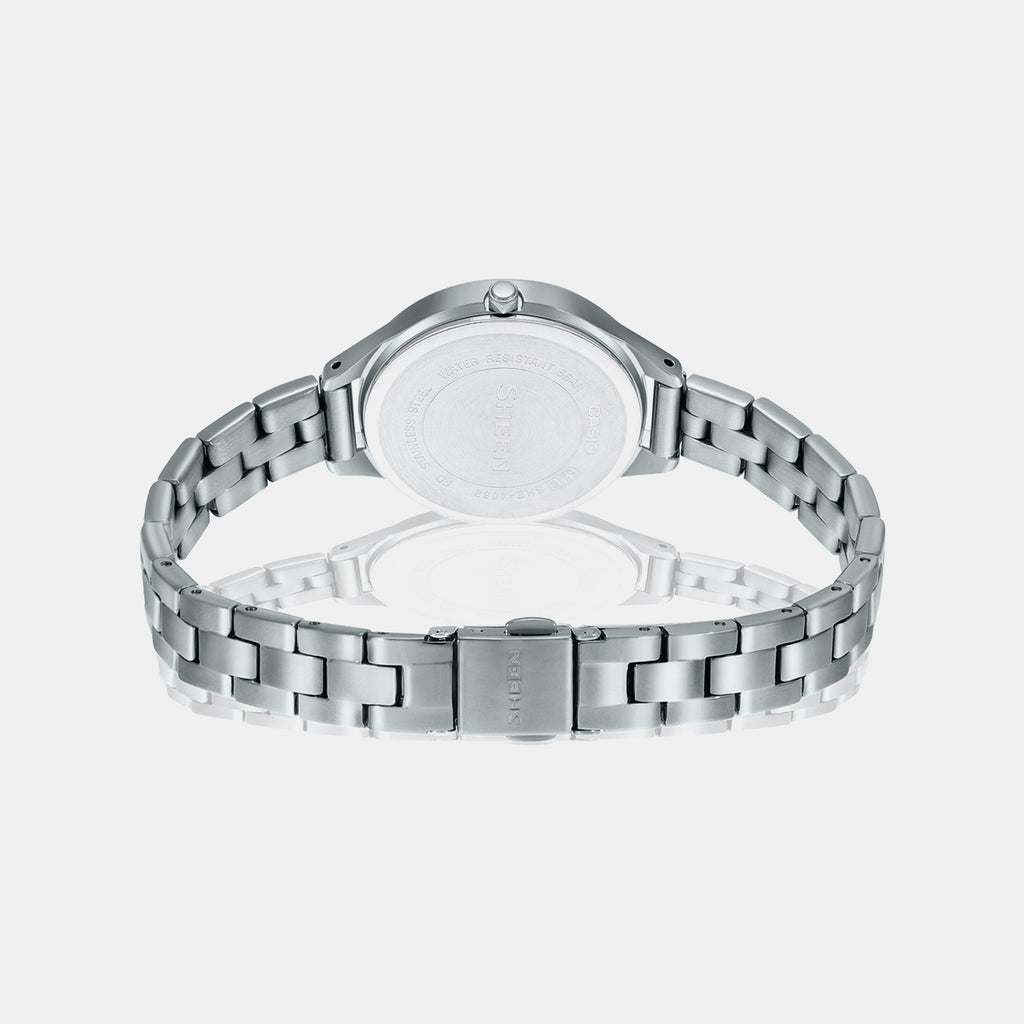Sheen Women Quartz Black Dial Analog Stainless Steel Watch SH250