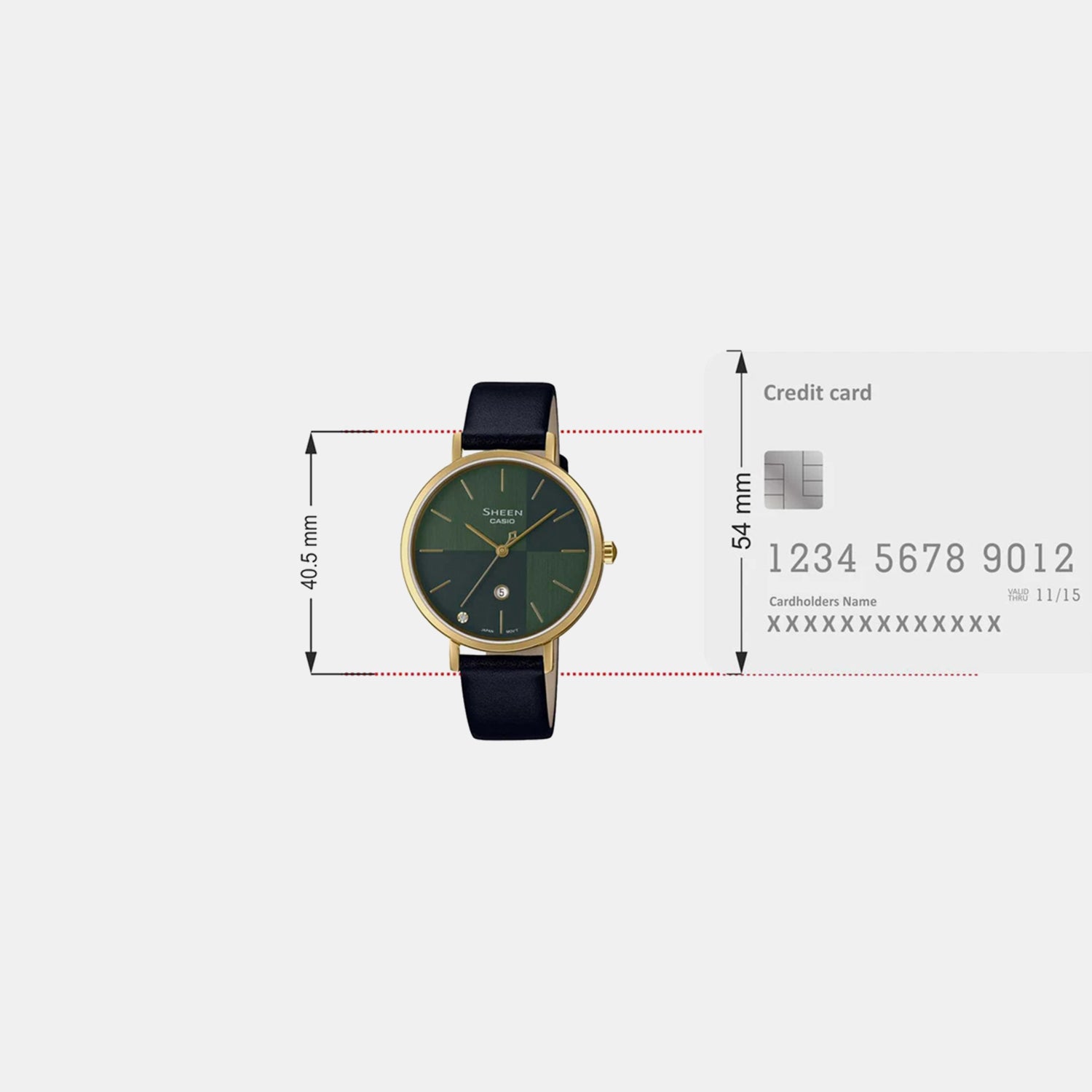 Sheen Women Quartz Green Dial Analog Leather Watch SH257