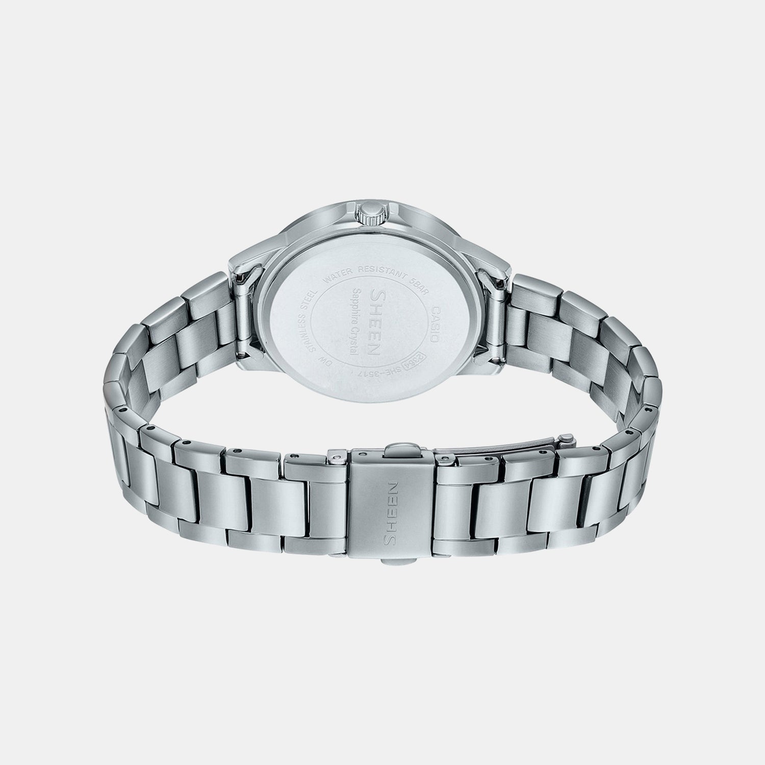 Sheen Women Quartz Black Dial Chronograph Stainless Steel Watch SH261