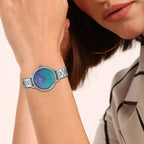 Sheen Women Quartz Blue Dial Analog Stainless Steel Watch SH267