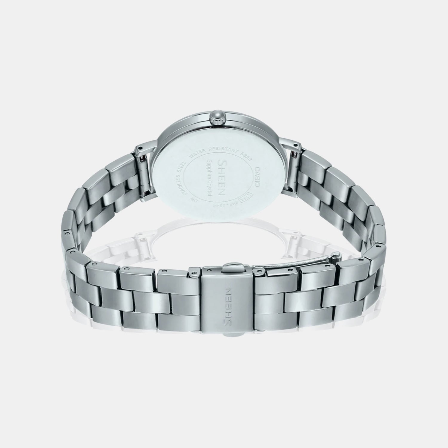 Sheen Women Quartz Blue Dial Analog Stainless Steel Watch SH267