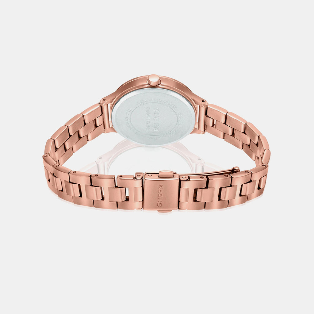 Sheen Women Quartz Pink Dial Analog Stainless Steel Watch SH274