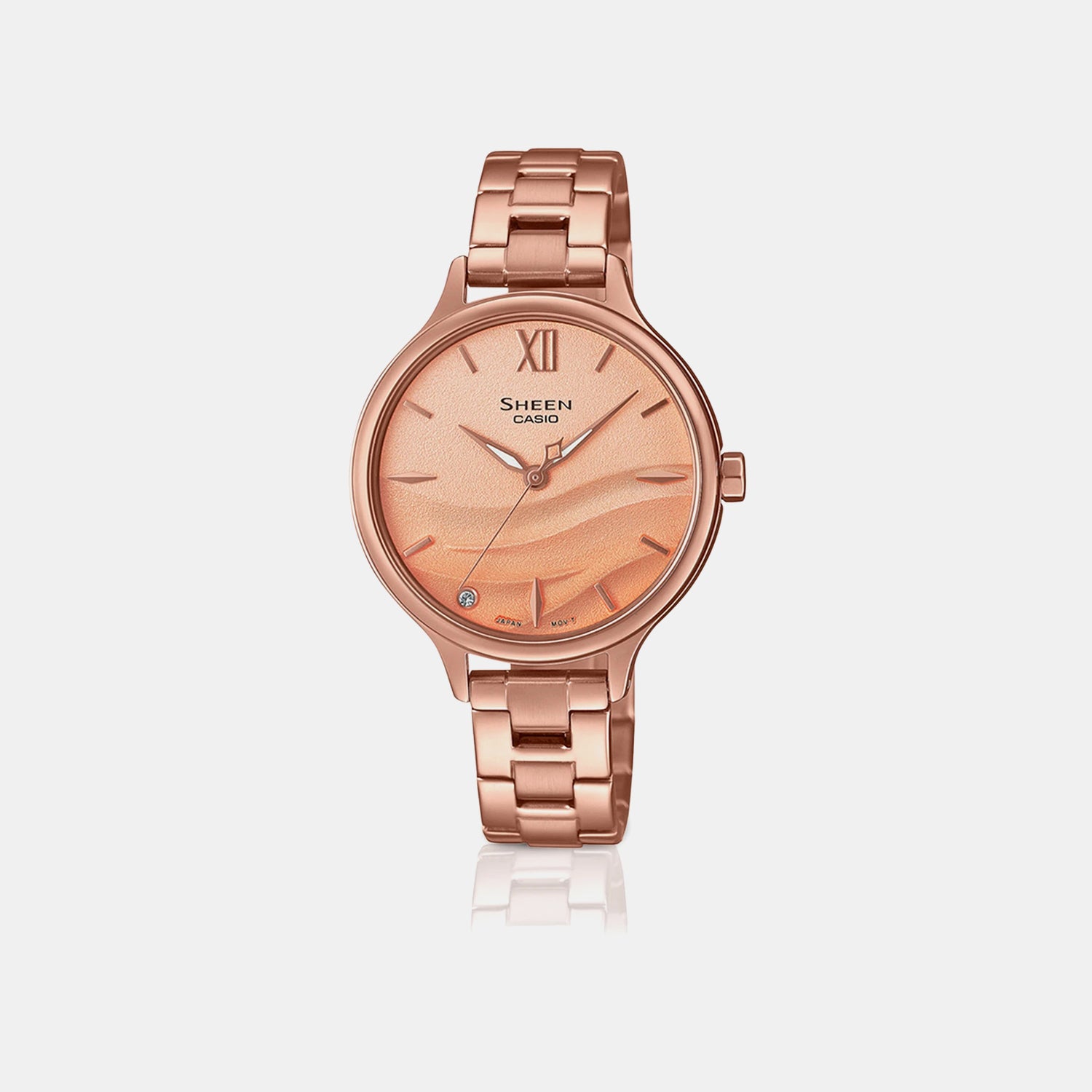 Sheen Women Quartz Pink Dial Analog Stainless Steel Watch SH274